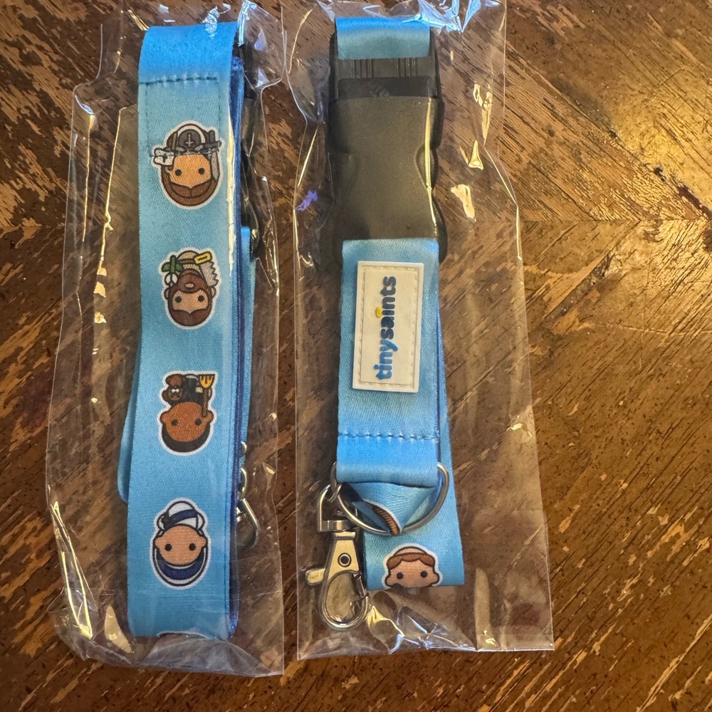 Blue Tiny Saints Lanyard with clip to add more saints charms